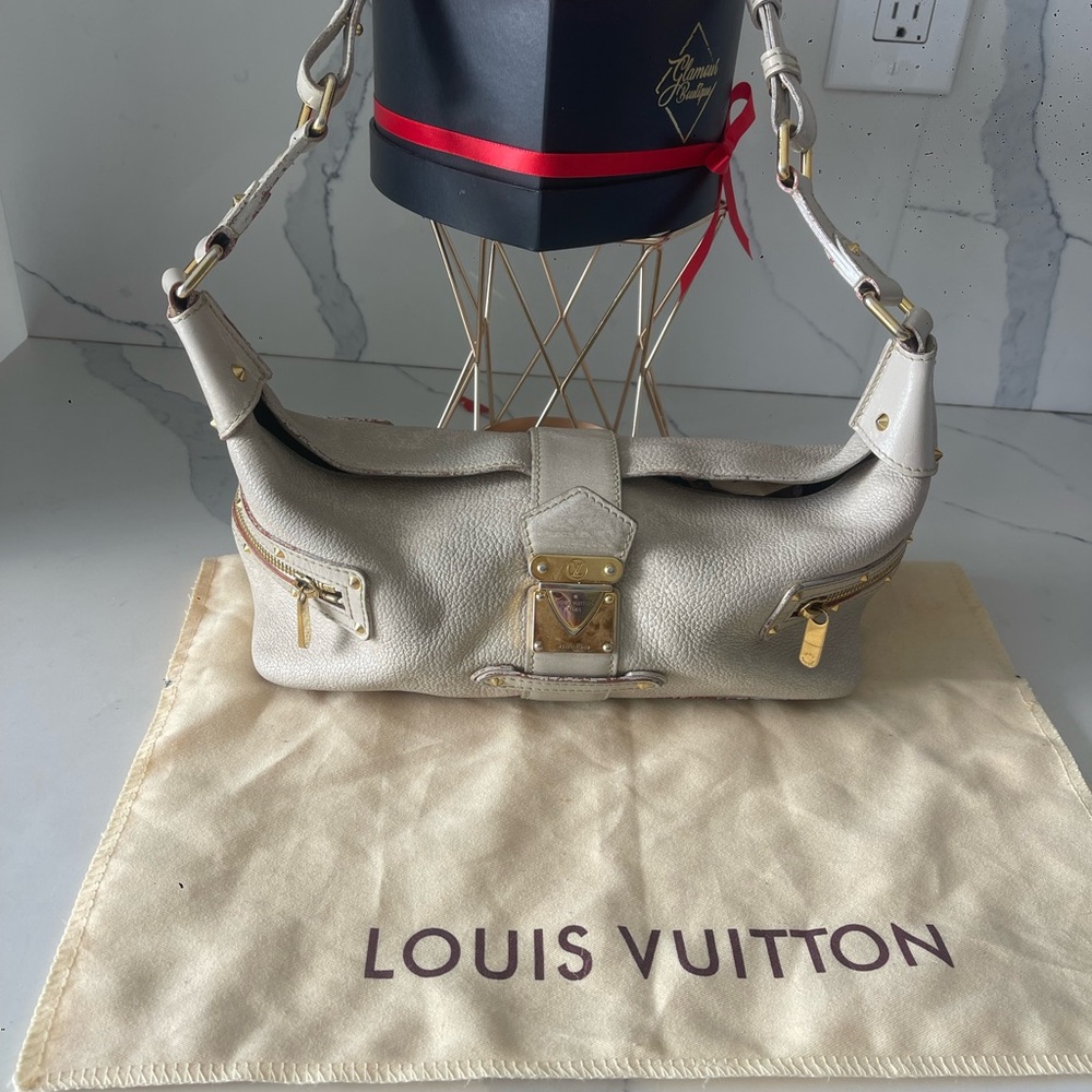 Authentic Louis Vuitton leather shoulder bag — rare model — restored finish